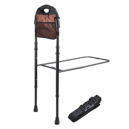 Handirail Bed Assist Rail - Medical Supply Bedside Rail Support Handle Adjustable Height w/ Strap Hand Guard Assist Bar for Bed Safety