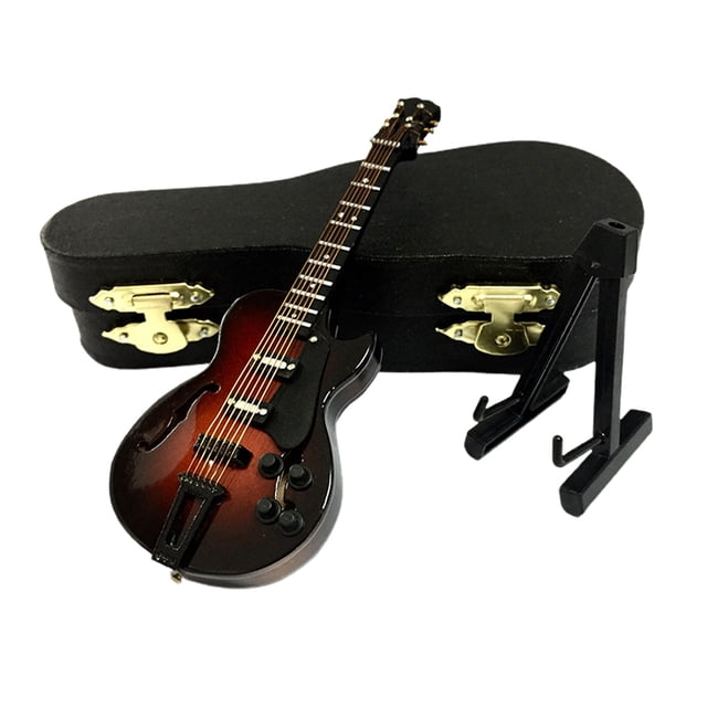 LCXmlly Kids Mini Guitar Toy Mini Guitar Toy Ornament with Storage Smooth Surface for Home & Office Display