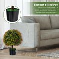thumbnail image 5 of 22" Artificial Boxwood Topiary Ball Trees, Sun Resistant Faux Potted Plants with Fruits, Decorative Fake Shrubs Bushes with Cement Pot, Topiary Trees Artificial for Outdoor Indoor Set of 2, 5 of 9