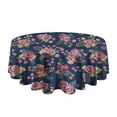 thumbnail image 5 of Pioneer Flower Floral Print Pattern Round Tablecloth 60"x60",Wrinkle Wipeable Table Cloth for Kitchen Dining Room Picnic Patio Party, 5 of 6