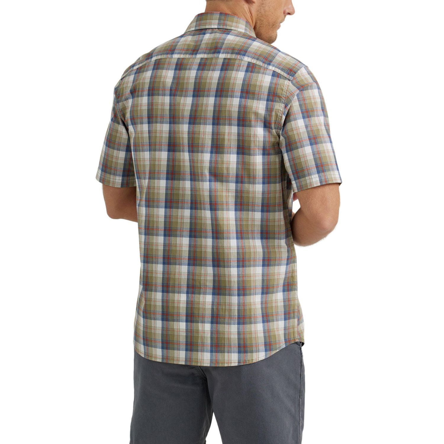 Short Sleeve Foundation River Plaid Relaxed Fit Shirt