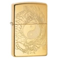 thumbnail image 2 of Zippo Tiger and Dragon Design High Polish Brass Pocket Lighter, 2 of 2