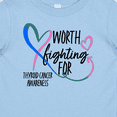 thumbnail image 4 of Inktastic Thyroid Cancer Awareness Pink, Blue, Teal Heart Ribbon Boys or Girls Baby T-Shirt, 4 of 5