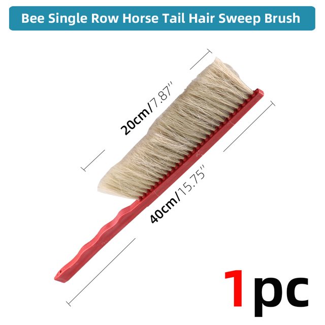 Beehive Cleaning Brush Single Two Three Rows Pig Bristle Horse Tail Hair Wood Handle Bee Sweep Brushes Beekeeping Beekeeper Tool He Qiyong unisex