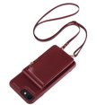thumbnail image 2 of Feishell for iPhone 7/8/SE 2020/SE 2022 Crossbody Wallet Phone Case with Hand Strap & Shoulder Strap,Premium PU Leather RFID Blocking Card Slots Zipper Pocket Back Purse Kickstand Phone Case,Winered, 2 of 12