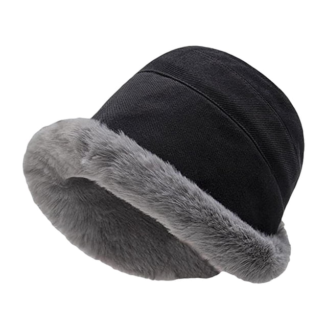 Sombrero de Pescador de Invierno Yuyangstore Sombrero de Cubo Negro