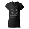 thumbnail image 2 of Half Hood Half Holy Pray With Me Women's Standard V-Neck Tee, Black, Small, 2 of 3
