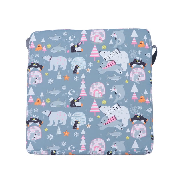 1 cojín adorable para silla de bebé, extraíble, con hebilla y correas.