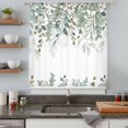 thumbnail image 5 of Sage Green Eucalyptus Sheer Curtains 63 Inches Long, Spring Floral Botanical Light Filering Curtains, Breathable Simi Curtain Privacy Drapes for Living Room Bedroom Lightweight Window Treatment, 5 of 9