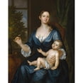 thumbnail image 2 of John Smibert 15x18 Gold Ornate Wood Frame and Double Matted Museum Art Print Titled - Mrs. Francis Brinley and Her Son Francis (1729), 2 of 4