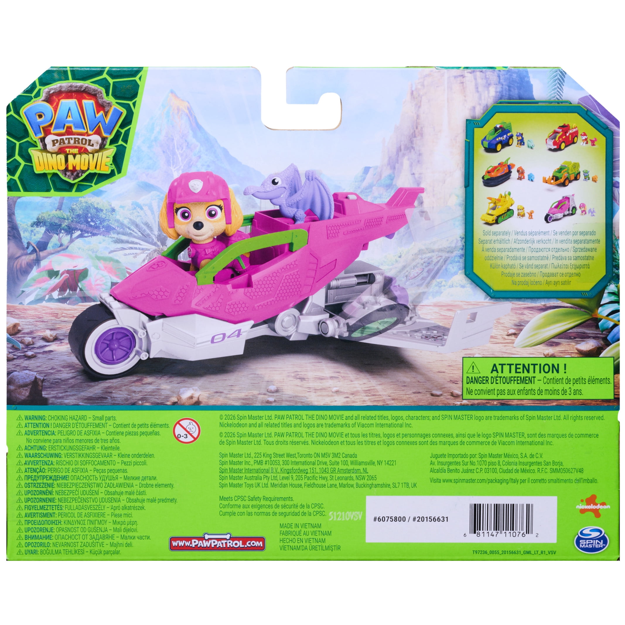 PAW Patrol: The Dino Movie Skye Dino Rescue Jet, Ages 3+
