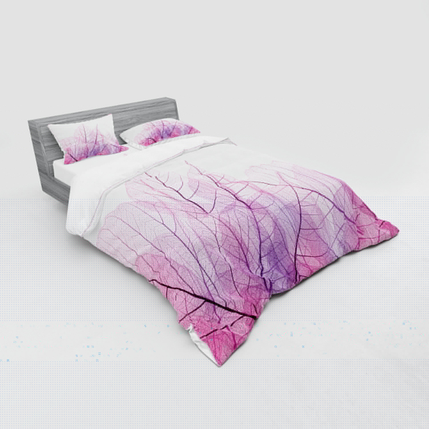 thumbnail image 3 of Ambesonne Flower Bedding Set 3 Pcs, Spring Time Fantasy, Twin, Pink Purple, 3 of 3