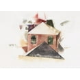 thumbnail image 2 of Demuth, Charles 18x14 Gold Ornate Wood Framed with Double Matting Museum Art Print Titled - Houses with Red, 2 of 4