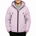 thumbnail image 2 of Teylalorva Boys Outerwear (3-12) Winter Ski Jacket Waterproof Windproof Hooded Coat Warm Outdoor Sports Snow For Kids Pink Size 9, 2 of 6