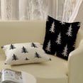 thumbnail image 4 of Christmas Pillow Covers 18x18 Set of 2 Black and White Christmas Tree Throw Pillows Christmas Decorations Black Pillowcase Winter Farmhouse Holiday Decor Cushion Covers for Couch Home Sofa, 4 of 6