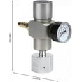 thumbnail image 2 of (-)Co2 Pressure Regulator, 2 In 1 Mini Co2 Gas Regulator Soda Pressure Gauge With 3/8in To Tr21.4 Adapter For Soda stream, 2 of 5