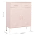 thumbnail image 2 of vidaXL Storage Cabinet Steel Sideboard Bookcase Book Cabinet Black/White, 2 of 10