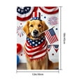 thumbnail image 4 of 1PC, 2D Flat Golden Retriever wearing Stars and Stripes cap, scarf, holding the Independence Day garden flag of the United States, durable polyester anti-fading outdoor courtyard decoration, suitable, 4 of 5