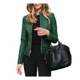 thumbnail image 2 of Joernso Women Fashion Autumn Winter Jacket Short Faux Leather Suit Coat Outwear Clothes, 2 of 7