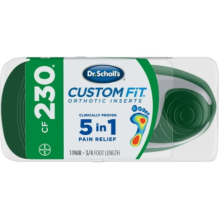 Dr. Scholl's Custom Fit CF230 Orthotic Shoe Inserts for Foot, Knee and Lower Back Relief, 1 (Best Orthotics For Pttd)