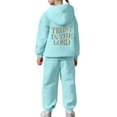 thumbnail image 4 of SJLDQY Girls Outfits Set Casual Letter Print Hoodie Pants Comfy Two Piece Outfit For Toddler Kids Cozy Fall Winter Clothing, 4 of 7