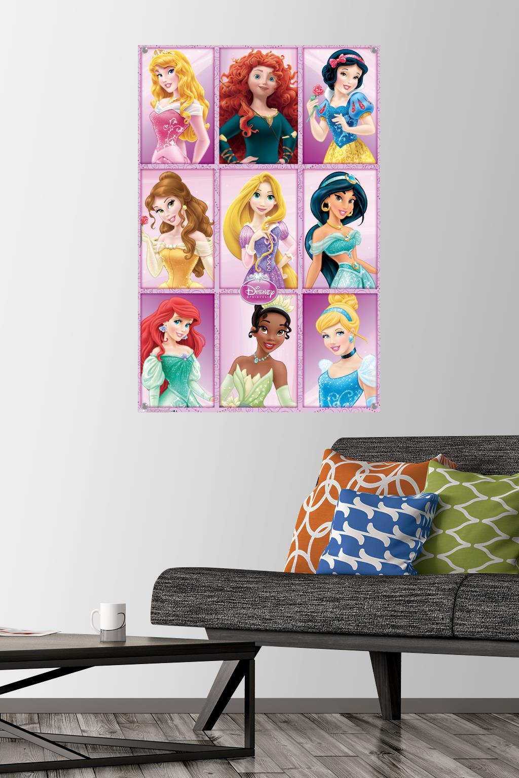 Disney Princess - Grid Wall Poster with Push Pins, 22.375" x 34"