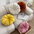 thumbnail image 3 of Soft Plush Pumpkin Floor Pillow, Decorative Round Cushion for Home Sofa & Bedroom, 3 of 10