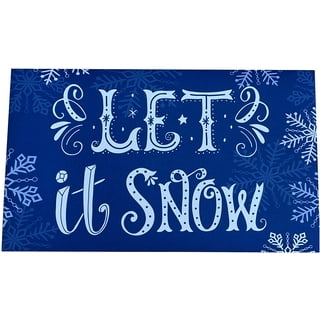 Miniature Let It Snow Door Mat, Dollhouse Winter Door Mat