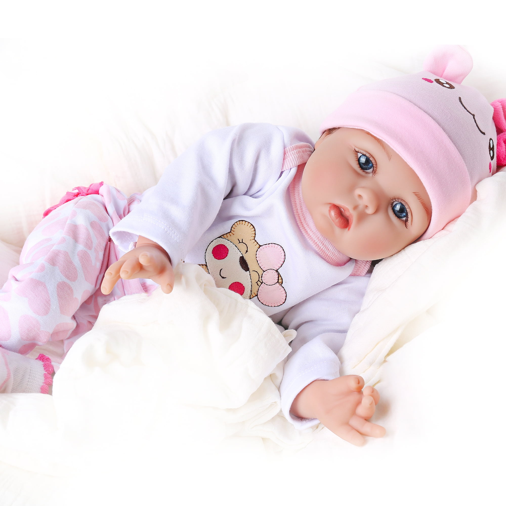 CHAREX Reborn Baby Dolls Lucy, 22 inch Realistic Brazil