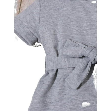 

Casual Solid Round Neck Tee Short Sleeve Light Grey Baby Dresses (Baby s)