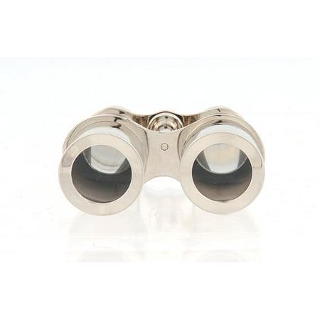 5.5 x 3 x 5 Brass Binocular With Leather Case