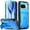 Light Blue, variant on Poetic Revolution Case for Google Pixel 10/10 Pro 5G, Built-in Screen Protector Work with Fingerprint ID, Full Body Military Grade Rugged Shockproof Protective Cover Case with Kickstand, Black
