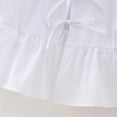 thumbnail image 3 of Blmnix Short Sleeve Spring Womens Tops Trendy White Puff Sleeve Crew Neck Cute Solid Peplum Casual Blouses, 3 of 4