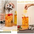thumbnail image 4 of UniMall Set of 2 Glass Pitcher with Lid, 1200ml Leak Proof,Glass Water Jugs, BPA-Free,Microwave & Dishwasher Safe Pitcher,Sun & Iced Tea, Sangria,Cold Brew Coffee & More, 4 of 13