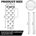 thumbnail image 2 of Black Bow Tumbler with Straw and Lid Cute Bow Knot Stainless Steel Travel Coffee Tumbler Cup with Handle for Coquette Party Home Office Supplies, 2 of 6