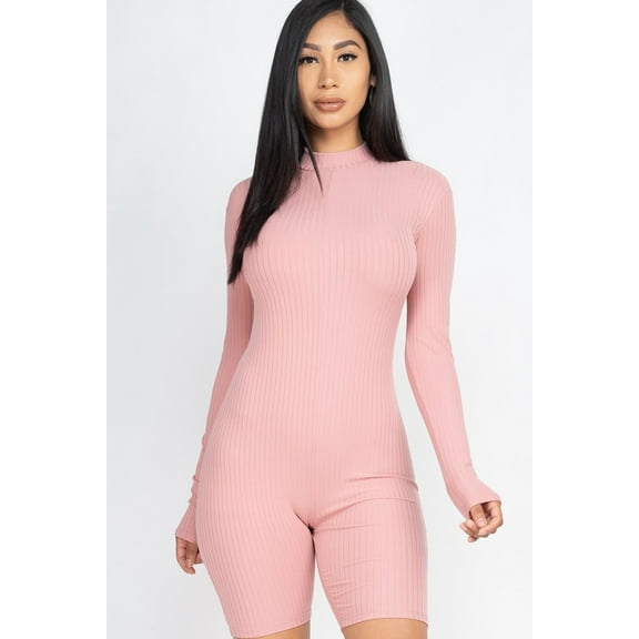 Ribbed Knit Romper M