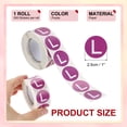 thumbnail image 2 of Uxcell Clothing Size Stickers 1 Inch Round Self-Adhesive Label L Size 500 Pieces/ Roll Purple, 2 of 7