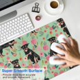 thumbnail image 4 of Long Mouse Pads for Desk,Rottweiler with Pioneer Flower Desk Mats on Top Of Desks, Desk Mouse Pad Extra Large with 3mm Non-Slip Base and Stitched Edge for Gaming,Office,Work,Home 35.4"x15.7", 4 of 6