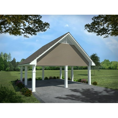 House Plan Gallery - HPG-0613 - Carport Plan - Single Story Printed Blueprints - Simple to Build (5 Printed Sets)
