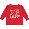 thumbnail image 3 of Inktastic I Listen to Country Music with my Daddy Guitar and Hat Boys or Girls Long Sleeve Toddler T-Shirt, 3 of 5