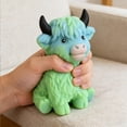 thumbnail image 3 of Sulaicai Highland Cow Squishies, Slow Rising Sensory Fidget Stress Ball for Anxiety Relief, Easter Basket Stuffer Party Favor Gift for Cow Lovers (Green), 3 of 9