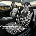thumbnail image 5 of Yuyamidu 2 Pcs Sea Turtle Car Seat Covers Full Set Black Polynesia Auto Front Seat Covers Waterproof Vehicle Interior Accessories, 5 of 6