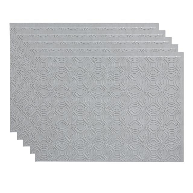 FASÄDE Lotus Decorative Vinyl 18in x 24in Backsplash Panel in Cashmere (5 Pack)