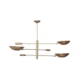 thumbnail image 2 of 3 Light Pendant Mid Century Modern Raw Brass Sputnik chandelier Cylinder light Fixture, 2 of 6