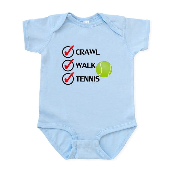 CafePress - Crawl Walk Tennis Body Suit - Baby Light Bodysuit, Size Newborn - 24 Months