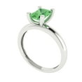 thumbnail image 2 of Clara Pucci 14K White Gold Solid Gold Green Solitaire Anniversary Ring for Women - 1 cttw Emerald Cut, 2 of 8