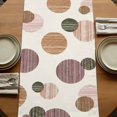 thumbnail image 5 of Table Runners 90 Inches Long Dress Scarves, Abstract Geometric Farmhouse Coffee/Dining/Kitchen Table Runner for Living Room, Farmhouse Vintage Polka Dot Red Brown 13x90 Inch, 5 of 9