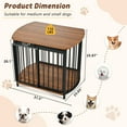 thumbnail image 5 of Modern Dog Crate End Table with Double-Doors 31.5" Dog Crate for Small and Medium Dogs, Wooden Cage Indoor Kennel Furniture, 5 of 6