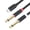black-1M, variant on New digital version woven cotton mesh TYPE-C male-to-male dual 6.35 single-channel computer notebook audio cable,black-1M