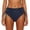 Navy, variant on HOWPAY Womens Bikini Bottoms Full Coverage Tummy Control High Waisted V Cut Swim Shorts Solid Color Summer Pool Beach Bikini Bottoms Black L